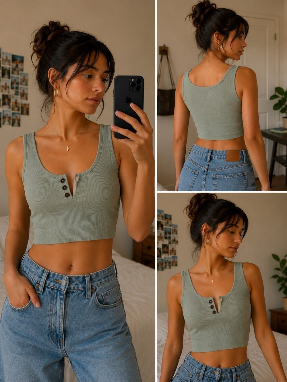 By Together Mint Green Crop Top Size M/L